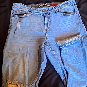 Celebrity Pink Distressed Mom Jean